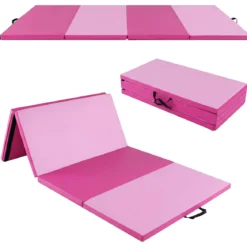 240 x 120 x 5 cm Weichbodenmatte Gymnastikmatte klappbar Yogamatte mit Klettverschluss und 2 Tragegriffe