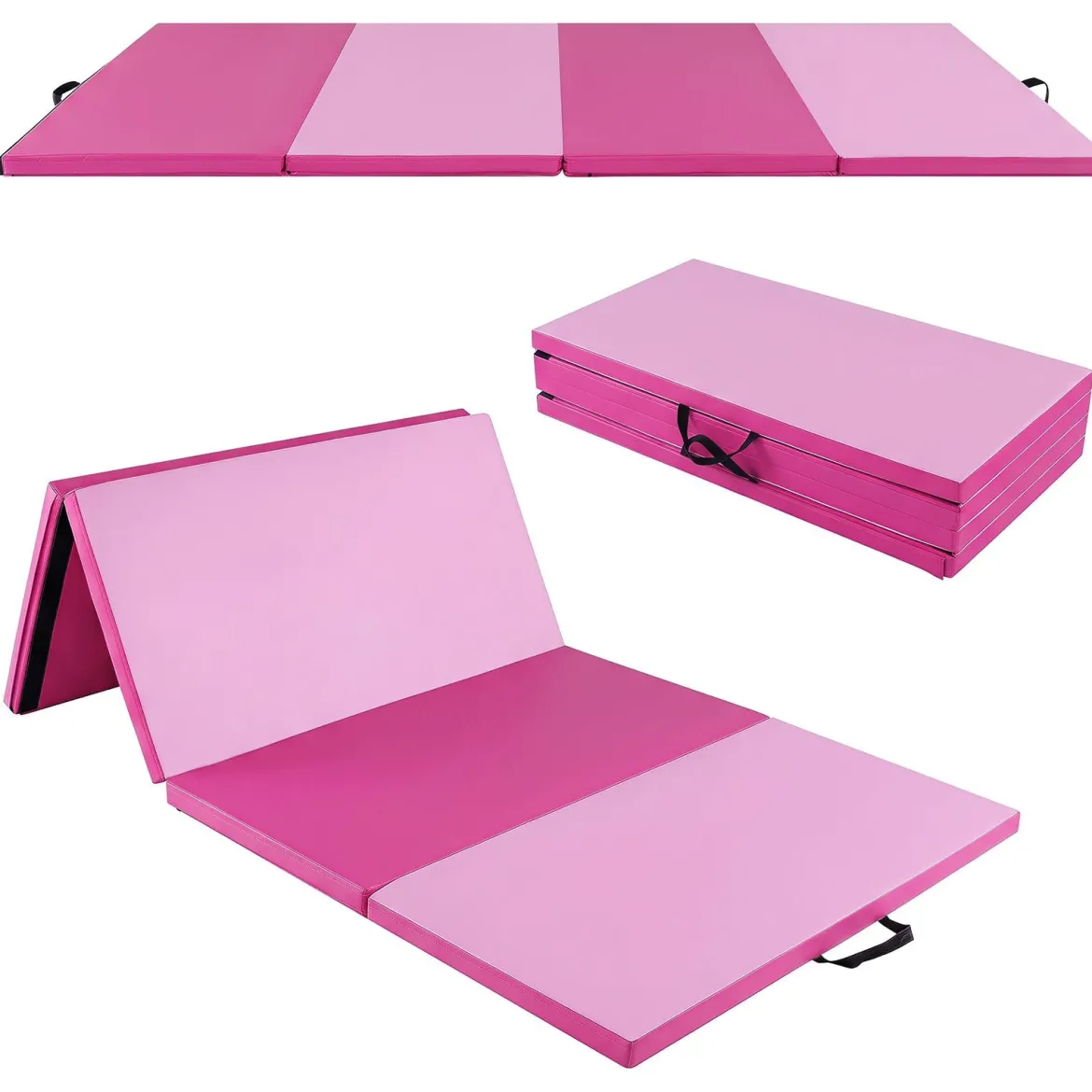 240 x 120 x 5 cm Weichbodenmatte Gymnastikmatte klappbar Yogamatte mit Klettverschluss und 2 Tragegriffe