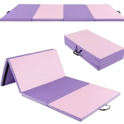 240 x 120 x 5 cm Weichbodenmatte Gymnastikmatte klappbar Yogamatte mit Klettverschluss und 2 Tragegriffe