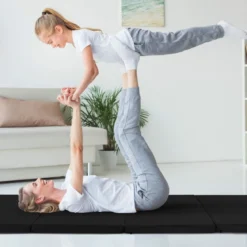 240 x 120 x 5 cm Weichbodenmatte Gymnastikmatte klappbar Yogamatte mit Klettverschluss und 2 Tragegriffe