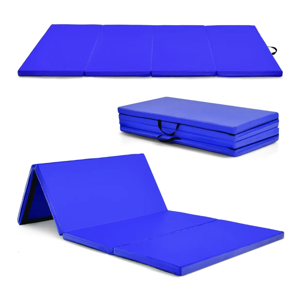 240 x 120 x 5 cm Weichbodenmatte Gymnastikmatte klappbar Yogamatte mit Klettverschluss und 2 Tragegriffe