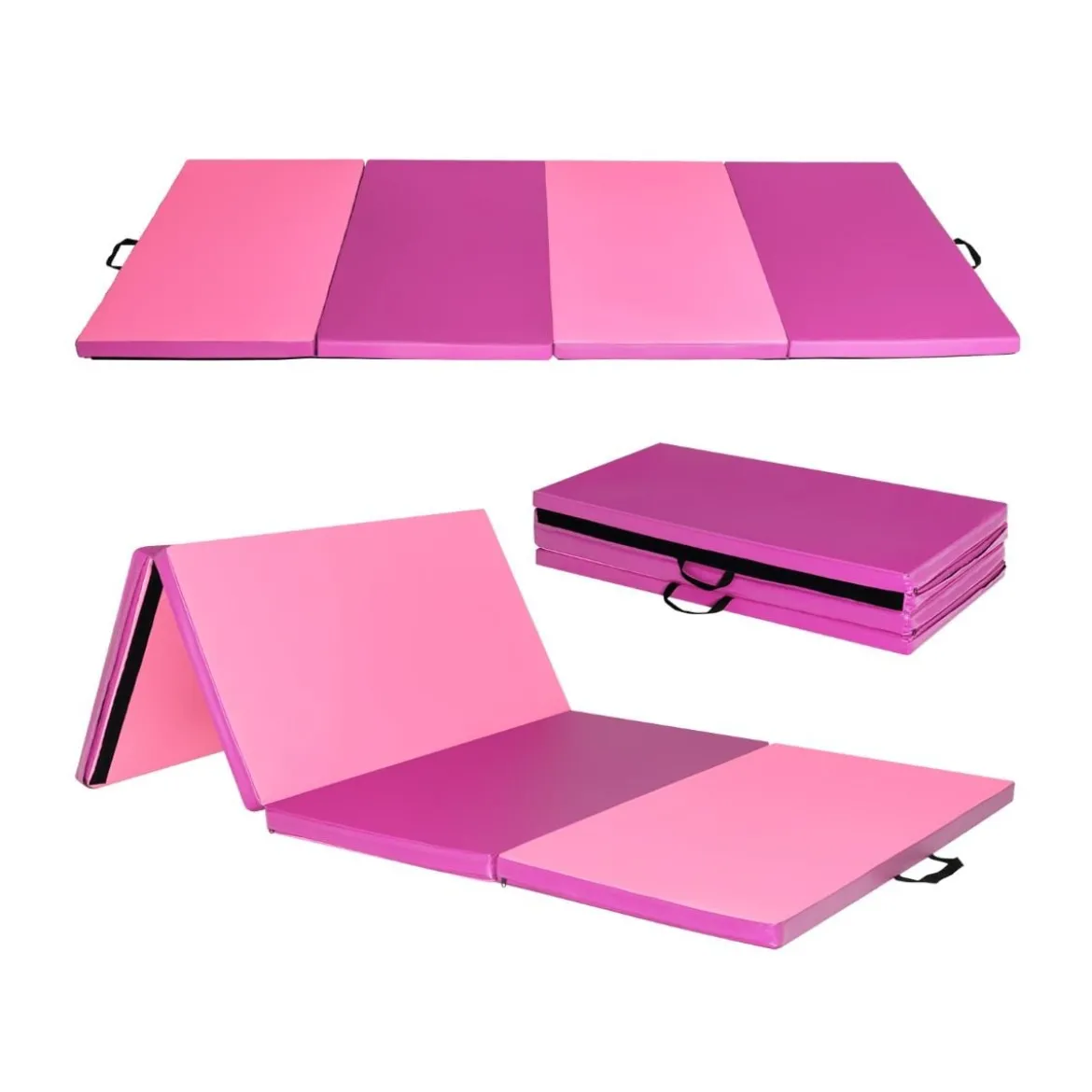 240 x 120 x 5 cm Weichbodenmatte Gymnastikmatte klappbar Yogamatte mit Klettverschluss und 2 Tragegriffe