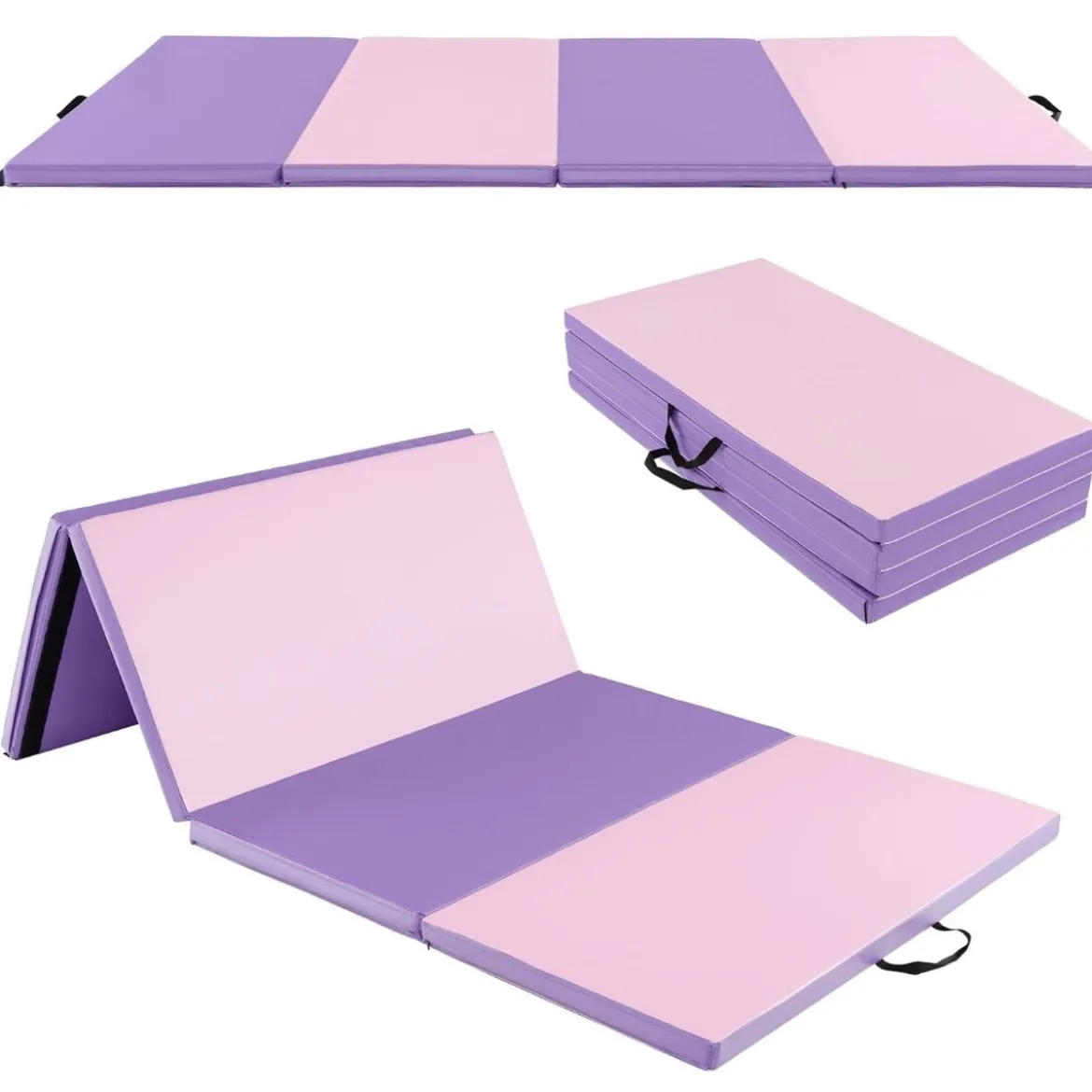 240 x 120 x 5 cm Weichbodenmatte Gymnastikmatte klappbar Yogamatte mit Klettverschluss und 2 Tragegriffe