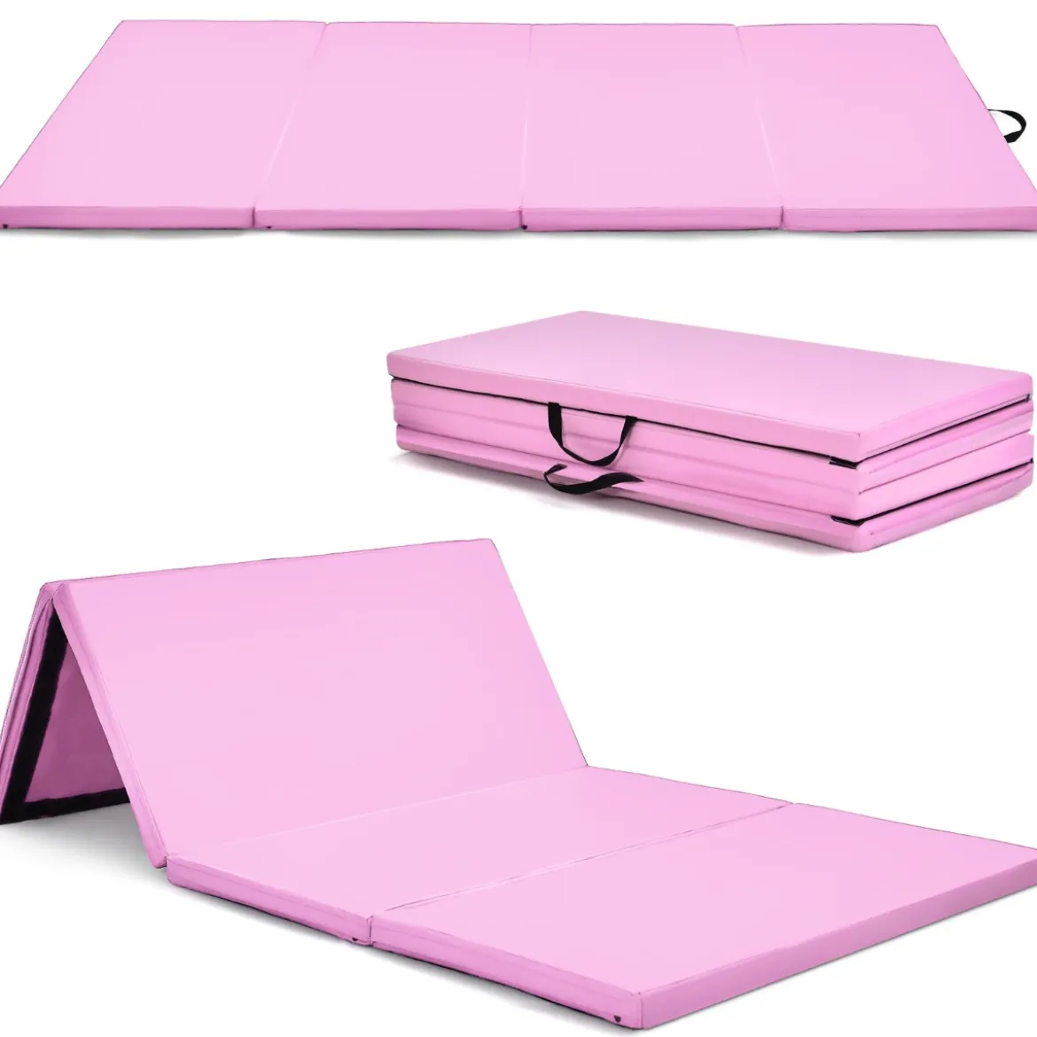 240 x 120 x 5 cm Weichbodenmatte Gymnastikmatte klappbar Yogamatte mit Klettverschluss und 2 Tragegriffe