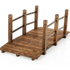 XXL Massive Holzbrücke Teichbrücke Garten Holzsteig 150cm