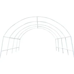 3 x 6 x 2 m Gewächshaus Pflanzenhaus Foliengewächshaus mit Stahlfundament