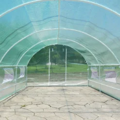 3 x 6 x 2 m Gewächshaus Pflanzenhaus Foliengewächshaus mit Stahlfundament