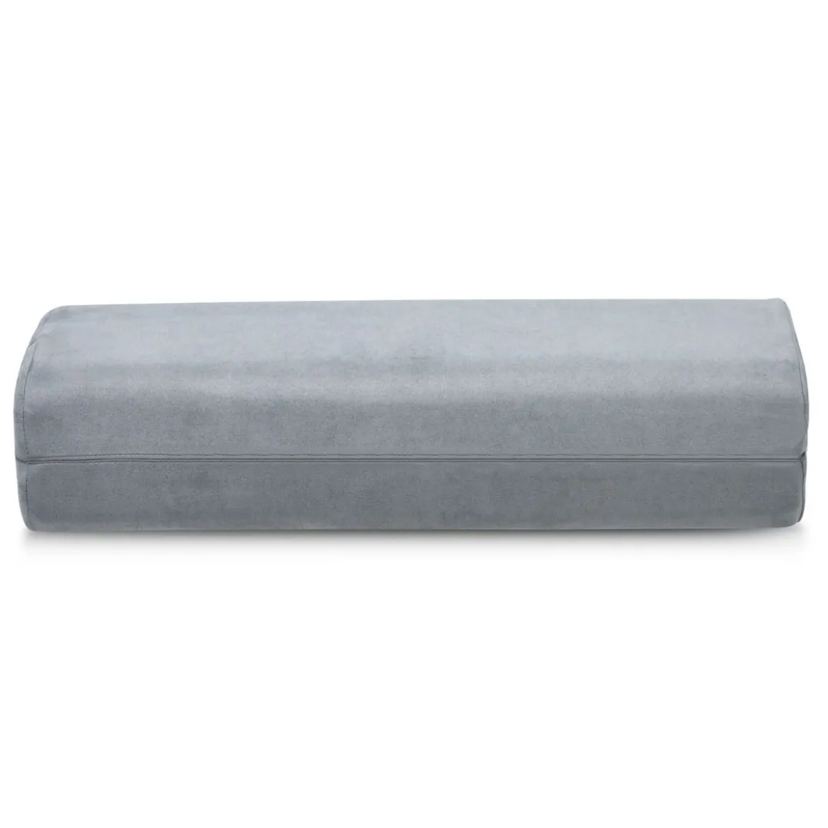 Yogakissen Schaumstoff Yogabolster mit Tragegriff Yoga Rolle mit abnehmbarem Wildlederbezug Grau