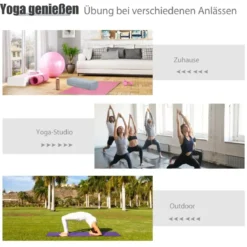 Yogakissen Schaumstoff Yogabolster mit Tragegriff Yoga Rolle mit abnehmbarem Wildlederbezug Grau
