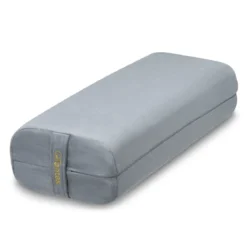 Yogakissen Schaumstoff Yogabolster mit Tragegriff Yoga Rolle mit abnehmbarem Wildlederbezug Grau