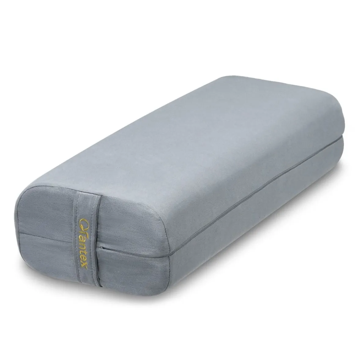 Yogakissen Schaumstoff Yogabolster mit Tragegriff Yoga Rolle mit abnehmbarem Wildlederbezug Grau