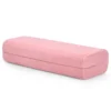 Yogakissen Schaumstoff Yogabolster mit Tragegriff Yoga Rolle mit abnehmbarem Wildlederbezug Rosa
