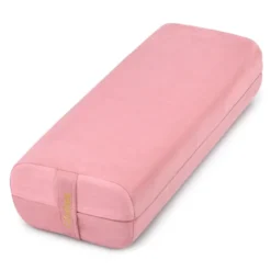 Yogakissen Schaumstoff Yogabolster mit Tragegriff Yoga Rolle mit abnehmbarem Wildlederbezug Rosa