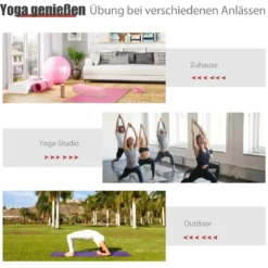 Yogakissen Schaumstoff Yogabolster mit Tragegriff Yoga Rolle mit abnehmbarem Wildlederbezug Rosa