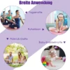 Yogamatte mit doppelseitigem rutschfestem Design & 2 verstellbaren Klettbändern Lila