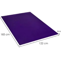 Yogamatte mit doppelseitigem rutschfestem Design & 2 verstellbaren Klettbändern Lila