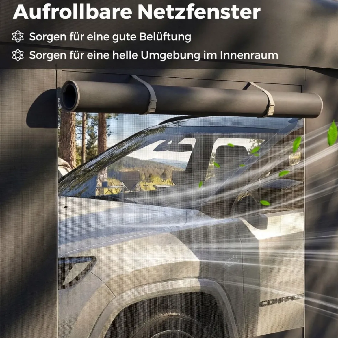 Zeltgarage 305 x 586 cm Lagerzelt mit aufrollbaren belüfteten Fenstern & abnehmbaren Seitenwänden Dunkelgrau