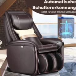 Zero Gravity SL Spur Massagestuhl Liegestuhl mit Ganzkörpermassage Rückenheizung Braun