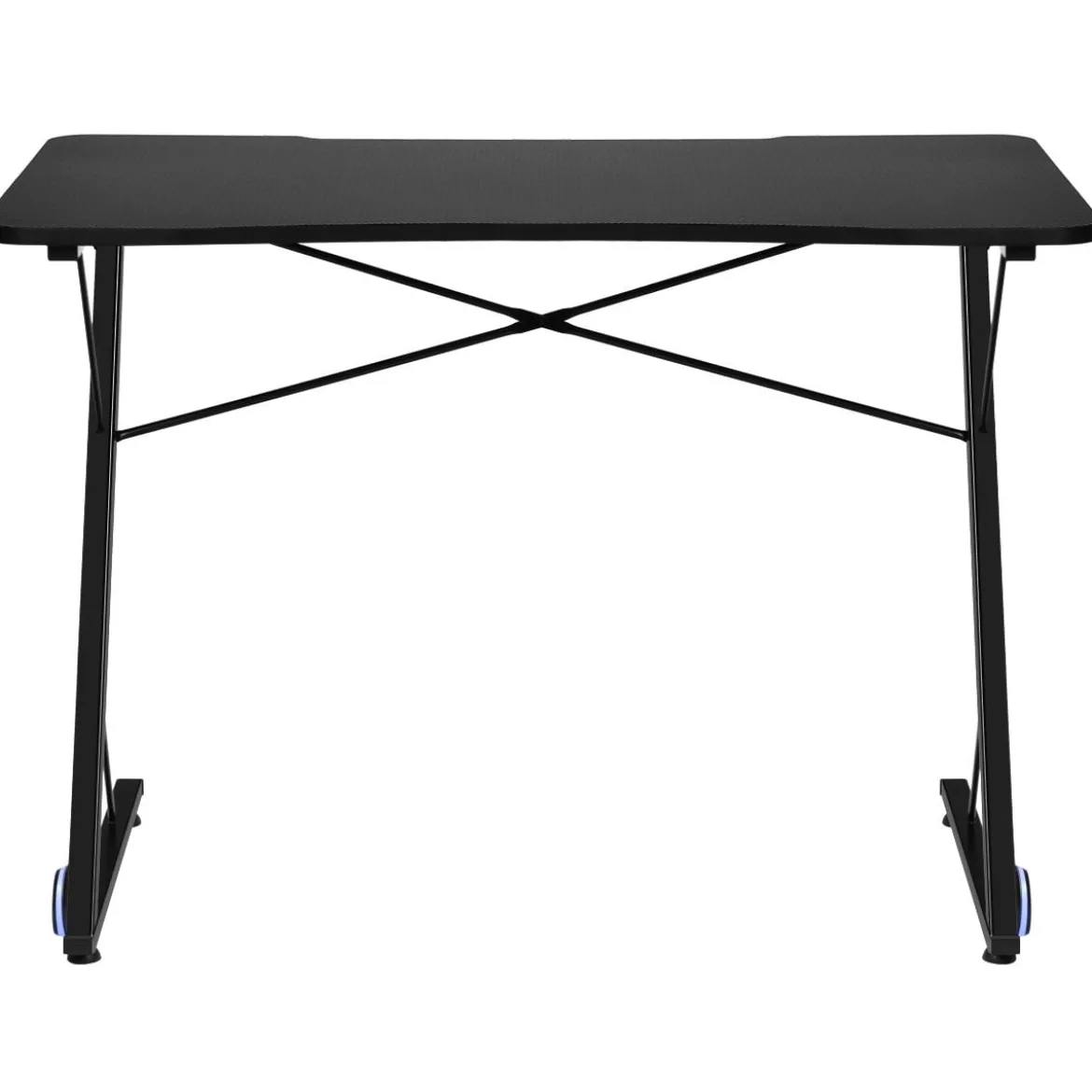 Z-förmig Gaming Tisch mit LED-Lichtern Computertisch PC Tisch Schreibtisch