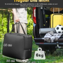 143 Zoll Aufblasbare Beamer Leinwand mit Gebläse & Erdspieße 16:9 4K HD Doppelseitige Projektionsleinwand
